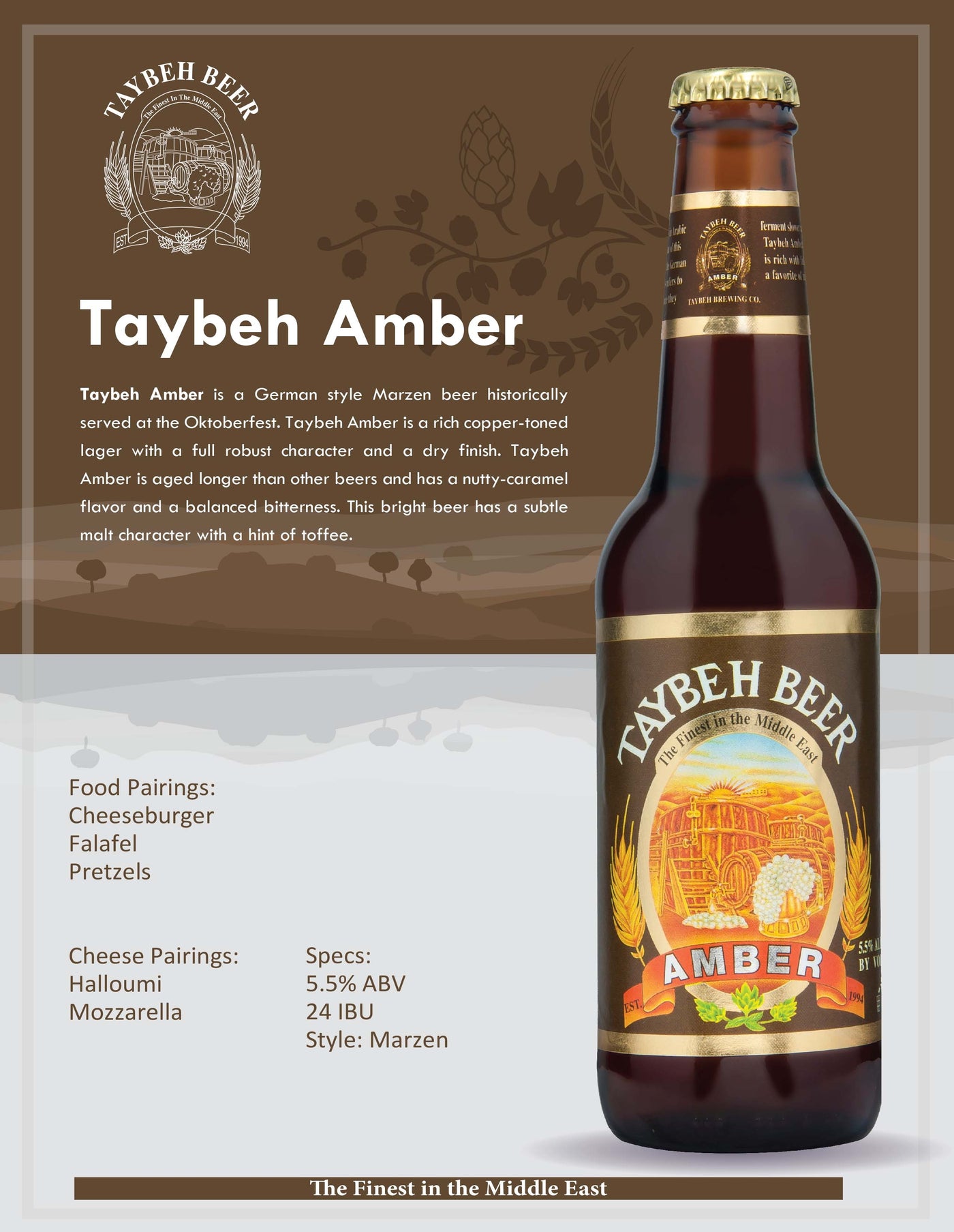 Øl, Amber fra Palæstina