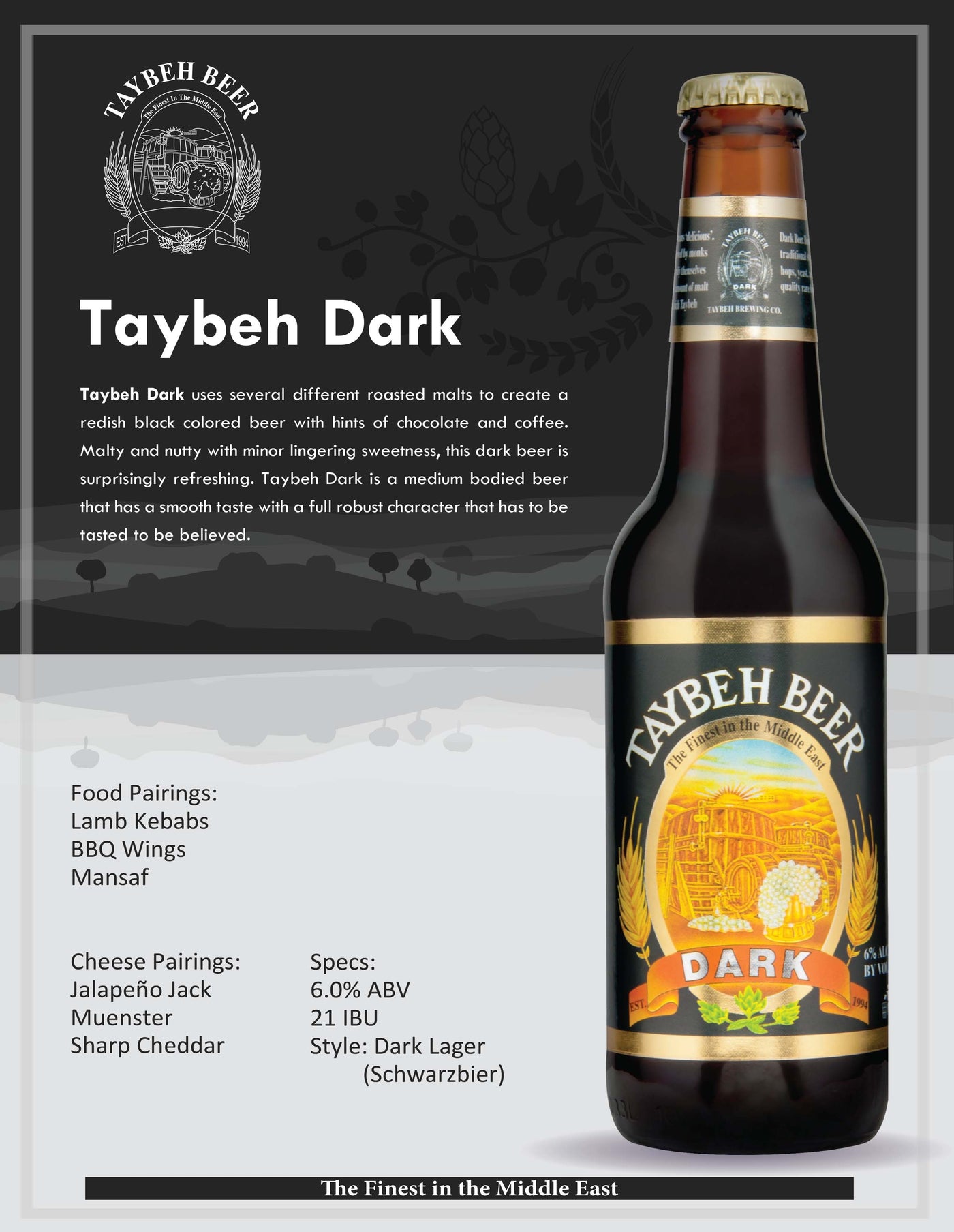 Øl, Dark fra Palæstina