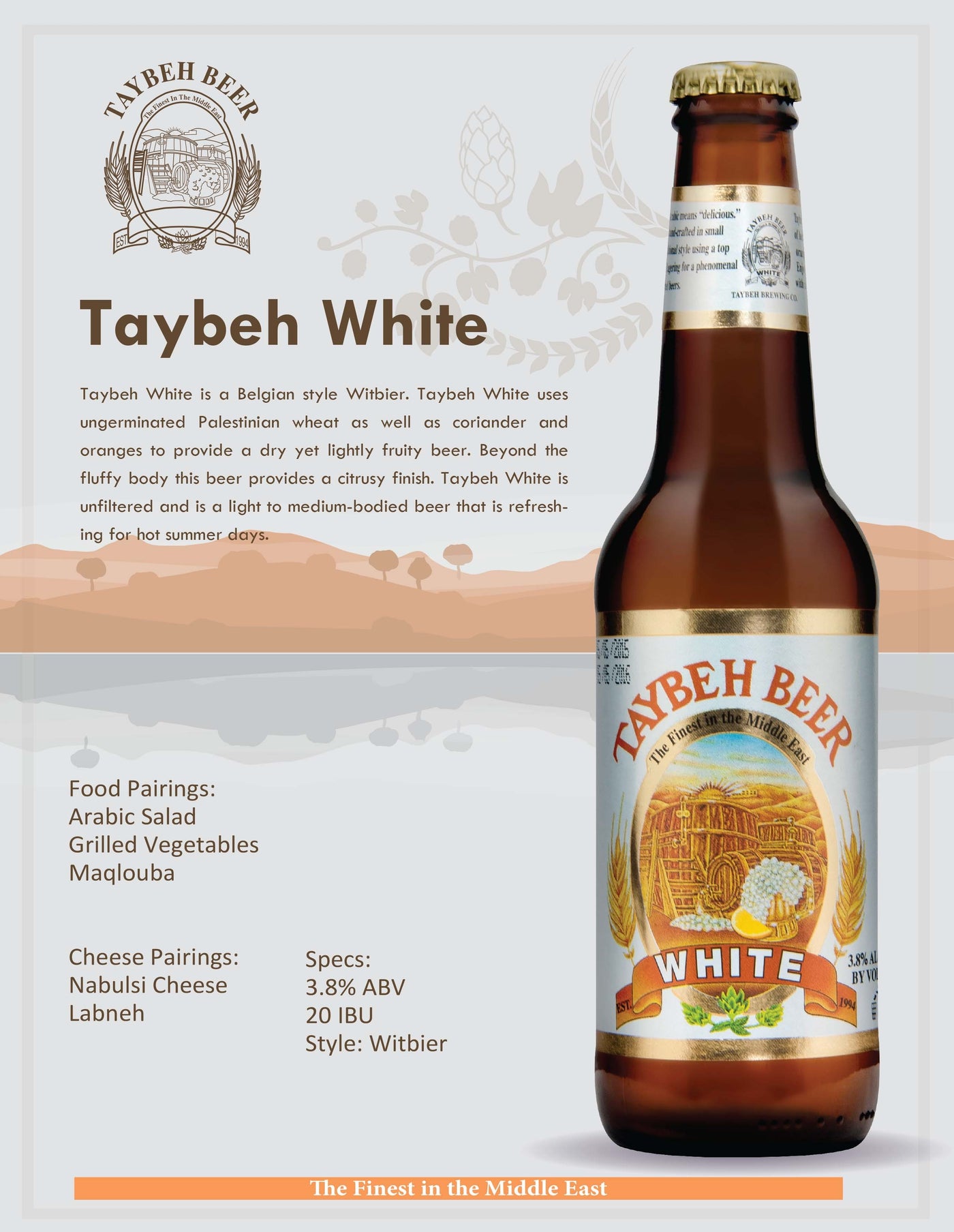 Øl, White fra Palæstina