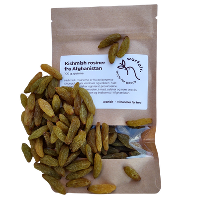 Kishmish raisins from Afghanistan, green